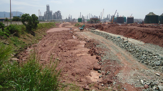 石化区C4地块市政配套工程6月份动态